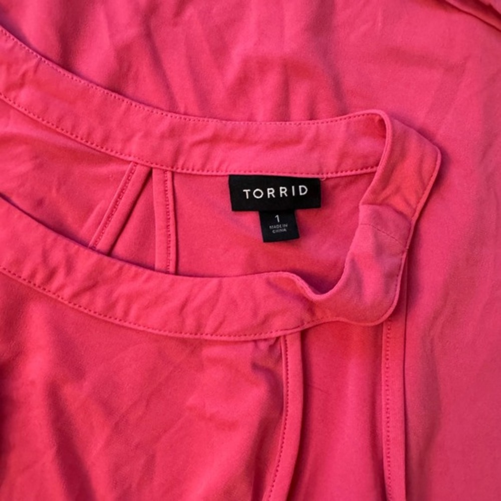 Torrid Pink Halter Neck Keyhole Back Sleeveless Top Blouse Womens‎ Plus Size 1 - Picture 8 of 9